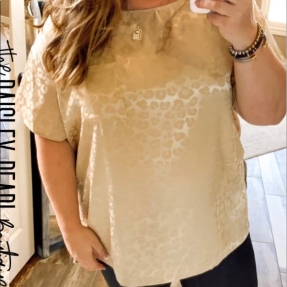 Satin Champagne Colored Boutique Tunic